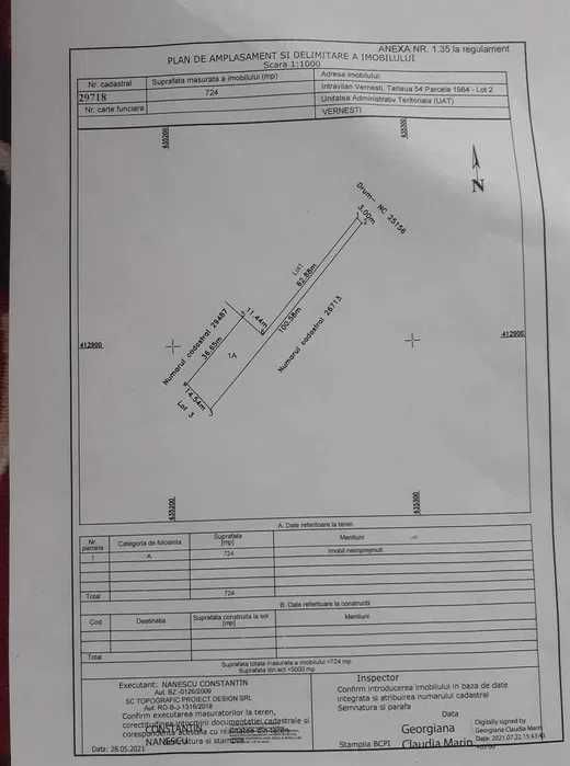 Teren intravilan 724 mp Vernesti, Buzau