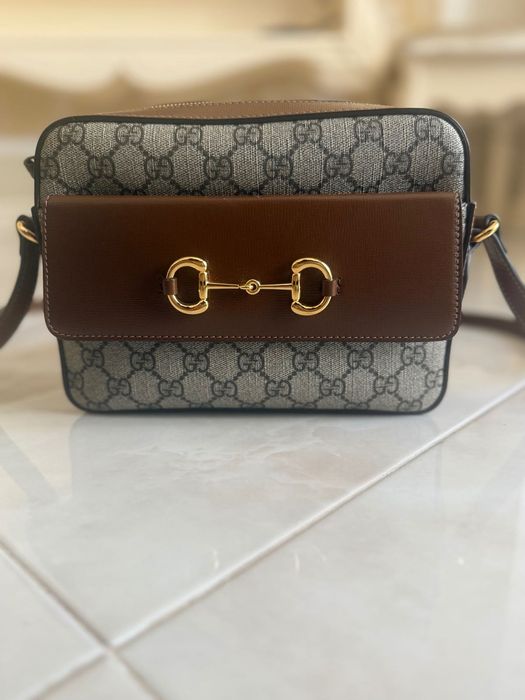 GUCCI Horsebit 1955 Small Shoulder Bag Лимитирана кожена чанта чисто нова