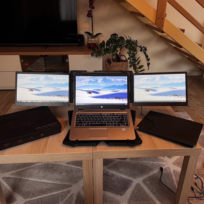 TeamGee P2 PRO Dublu Monitor Extensibiil 14” Inch Full HD IPS cu suport pentru Laptop sau Desktop
