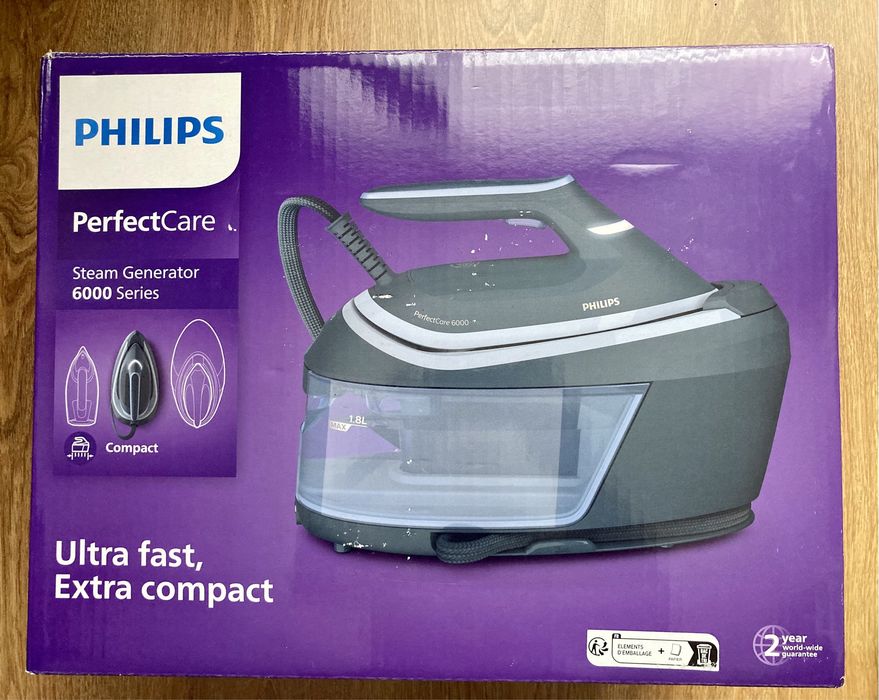 Philips Парогенератор PerfectCare 6000 Series, Налягане 8 бара, 2400 W ...