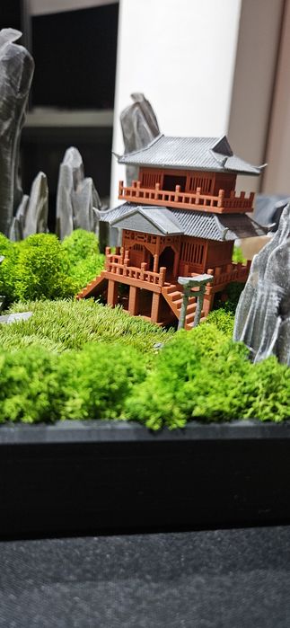 Miniatură decorativă – scenă japoneză hand made (UNICĂ)