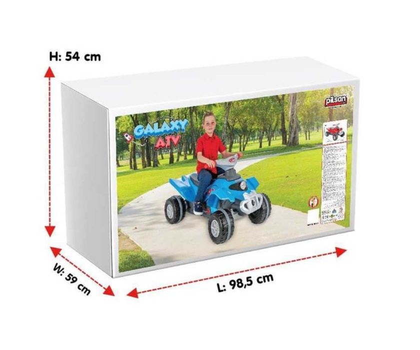 Квадроцикл Педальный Машинка-GalaxyATV Pilsan Italy Доставка бесплатно