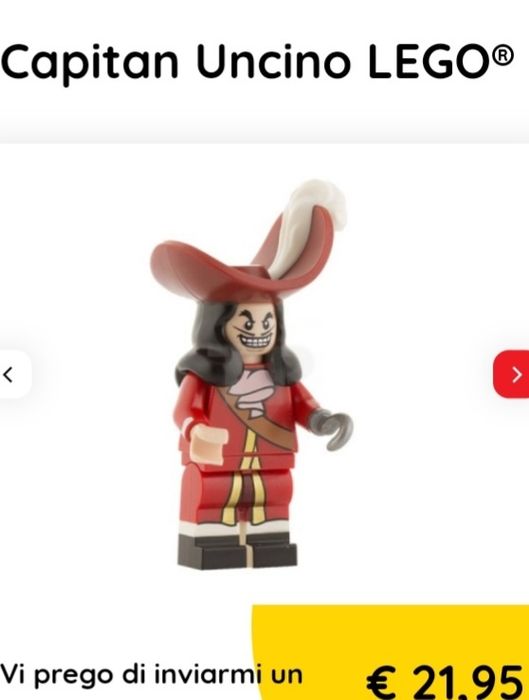 Capitan Uncino Lego/ saluri unisex