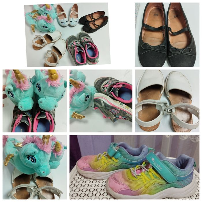 Лот балеринки, маратонки и сандали номер 30