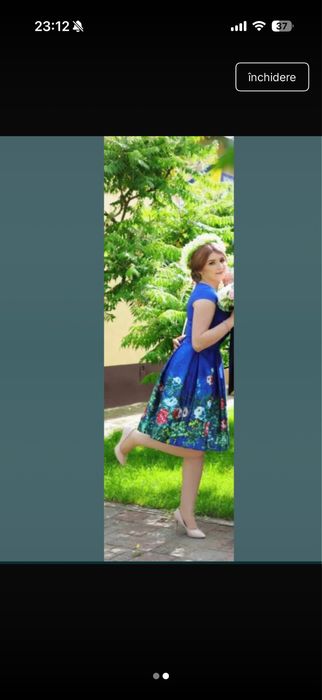 Rochie albastra eleganta cununie
