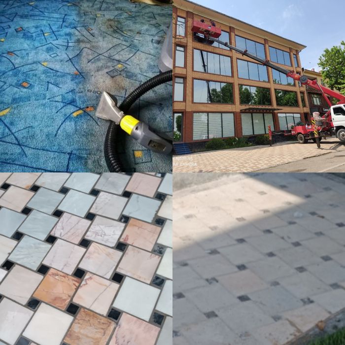 Химчистка ковров, мебели. Чистка брусчатки. Мойка фасадов. Уборка