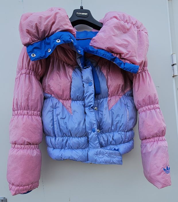 Adidas уникално дамско яке с гъши пух и пера и голяма яка С/М размер