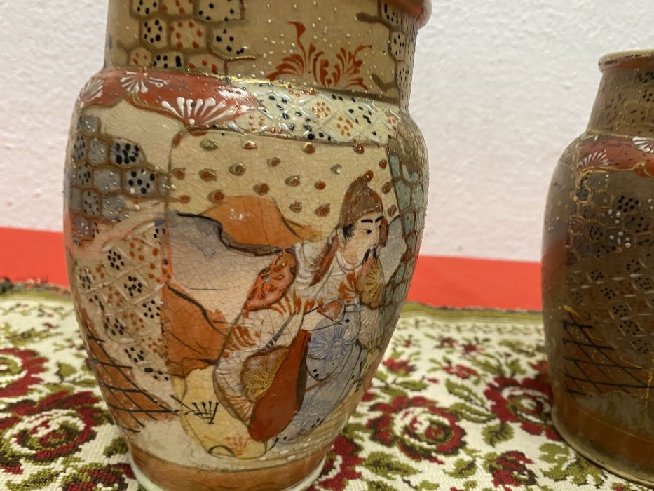 Японски вази сацума от порцелан - кашпи