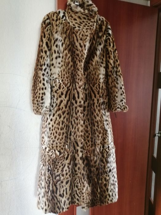 Шуба леопардовая