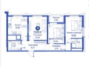 СРОЧНО! ПРОДАЁТСЯ 3/15/15 новостройка в ЖК Regnum Plaza Буз Базар БИЙ