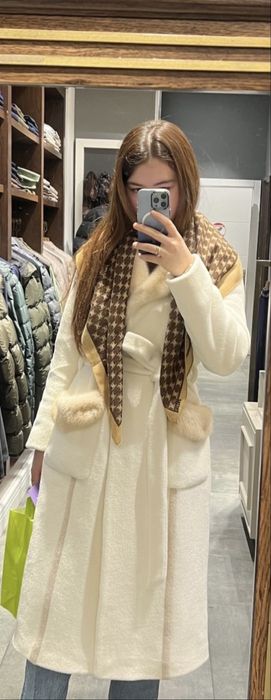 Шуба белая Турция Balizza