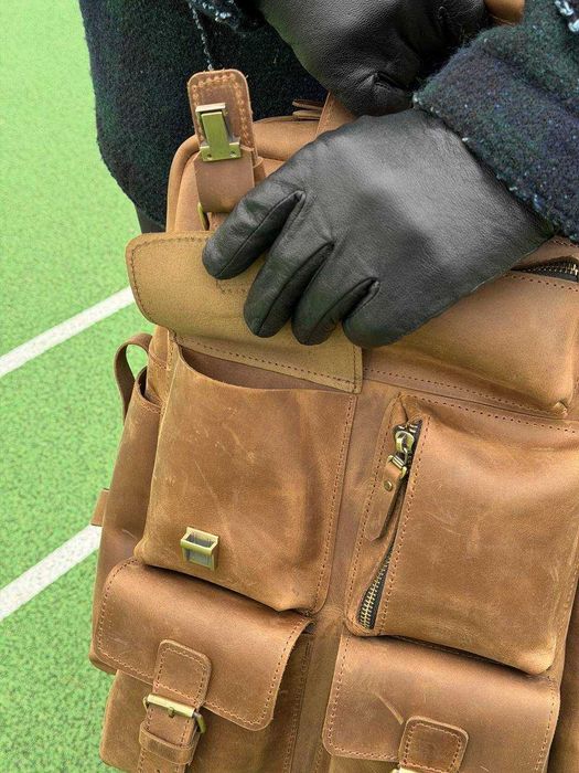 Rucsac din piele. Piele vintage autentică CrazyHorse. Nou