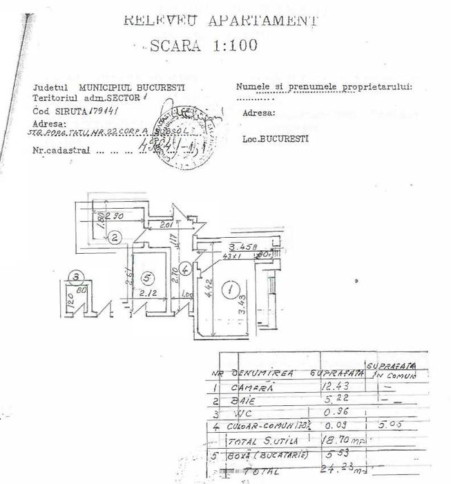 Garsoniera de vanzare in apropierea Cismigiului
