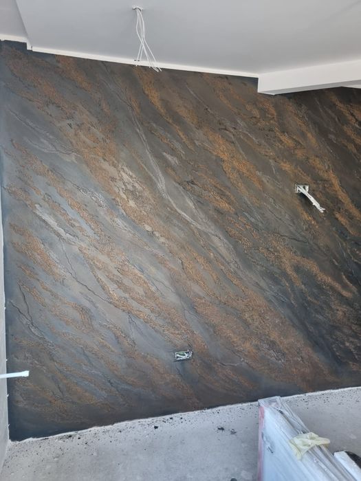 Piatra sparta ,piatra zen, vopsea pensulata