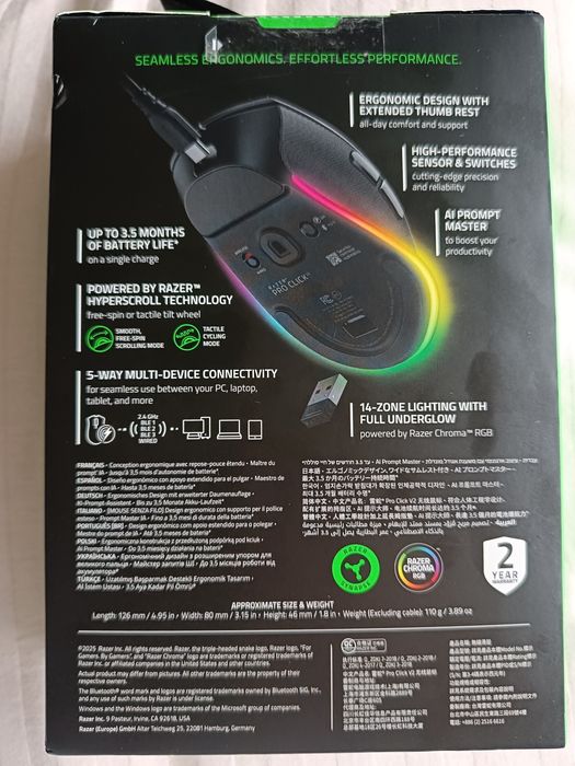 Игрушка оригинал Razer pro click v2