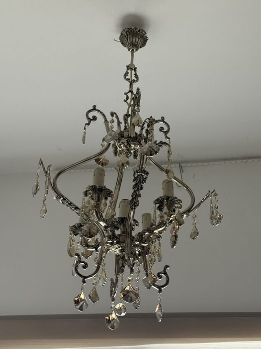 Candelabru-bronz masiv-argintat +2 aplice