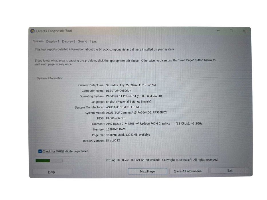 Asus Tuf A15 Ryzen 7 Rtx 3050 144Hz / Amanet Cashbook Colentina