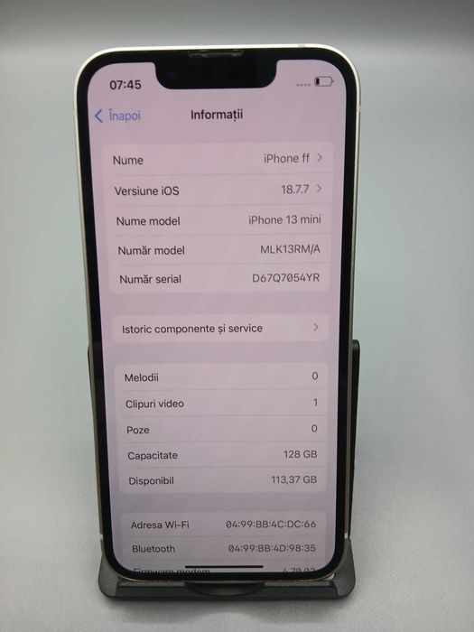 Apple iPhone 13 Mini Alb 128GB