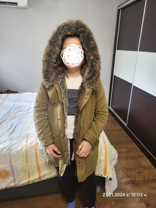 Детско зимно дълго яке Зара