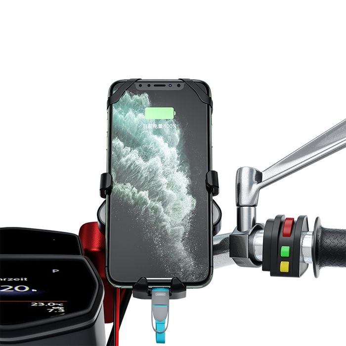 Suport smartphone motocicleta bicicleta scooter atv KEWIG oglinda 360º