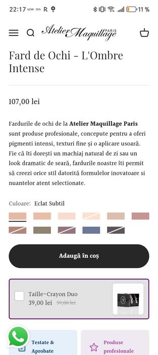 Fard de ochi profesional eclat subtile