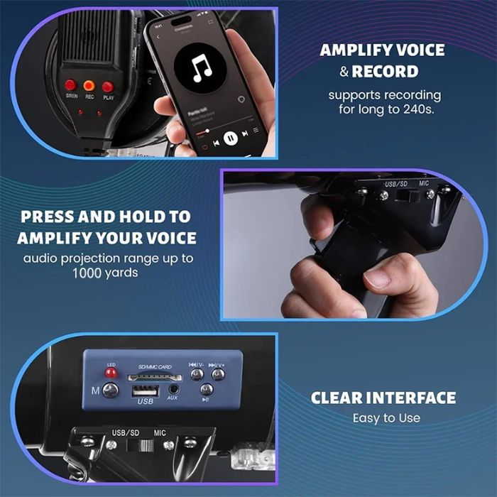 200 W Megaphone Рупор оптом нархларда. Доставка бор 24/7