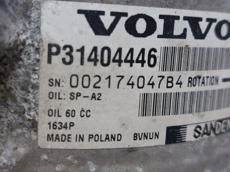compresor clima volvo xc60 volvo s80 volvo v70 volvo xc70 volvo xc90 cod p31404446 2011 2012 2013 2014 2015 2016 2017 2018