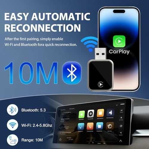 Нов Wireless Apple CarPlay адаптер iOS 11+ за 800+ автомобила кола usb