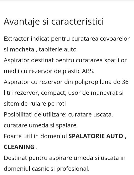 Aspirator injectie extractie