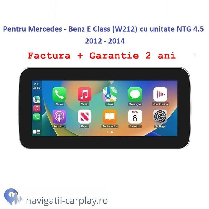 Ecran mare cu Apple CarPlay / Android Auto Mercedes Benz E Class W212
