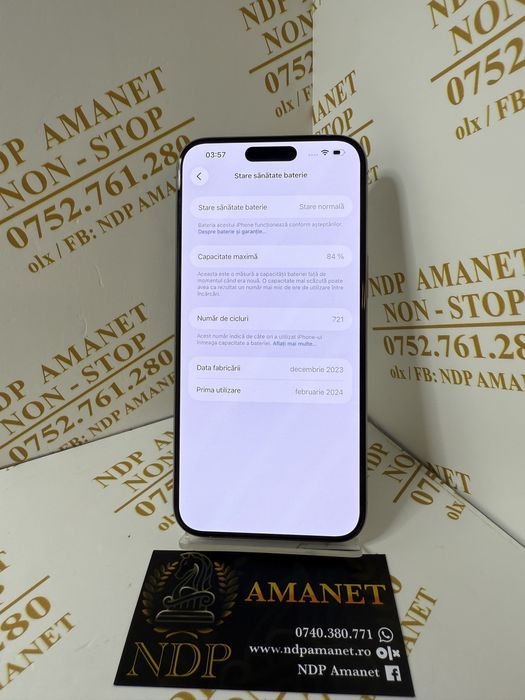 NDP Amanet Braila Iphone 15 Pro Max(48528)