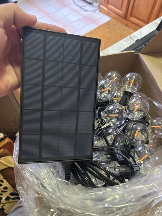 Ghirlanda Solar pe led 12m 30 becuri / led Solar cu telecomanda