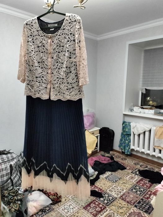 Платье 52 размер, комбинированное