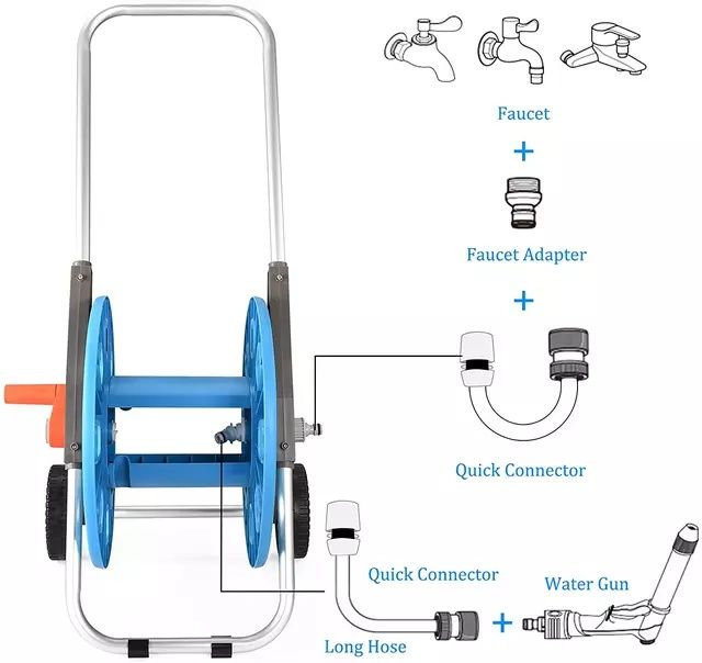 Полива сада тележка сельскохозяйственной ирригации водопровод. Karcher