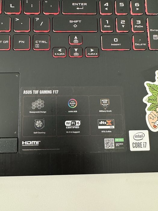 ASUS TUF Gaming F17 – i7 / 16GB / SSD / GTX 1650 Ti / Full HD 144Hz