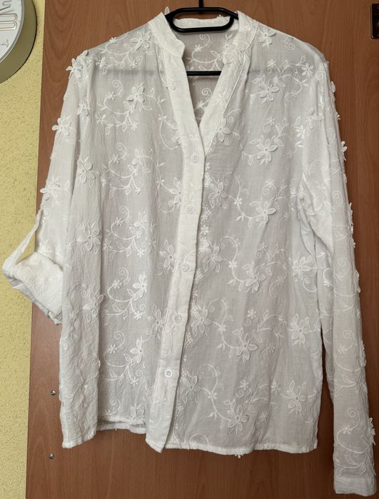 Бяла блуза 100 % памук