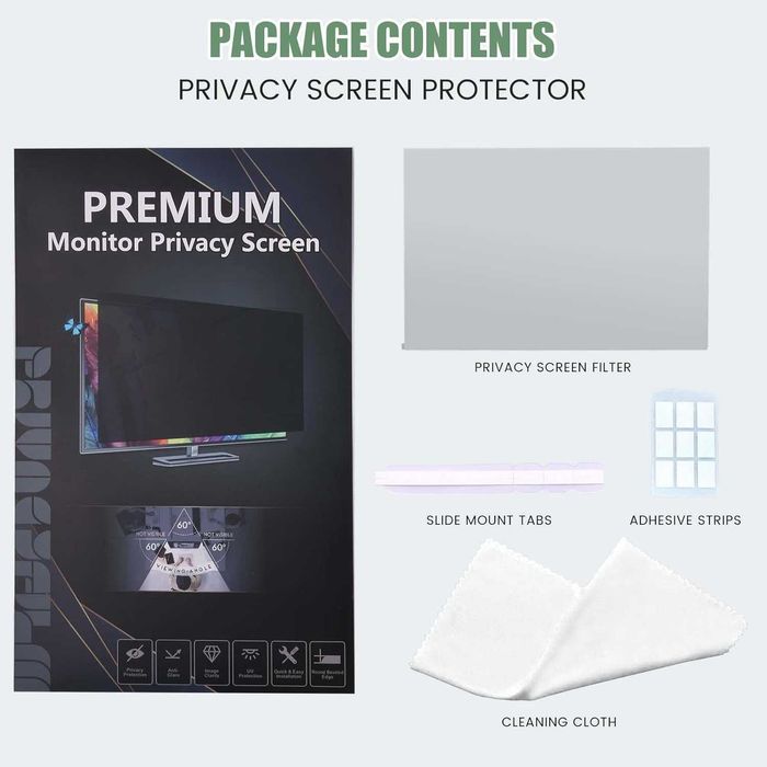 EliWhale филтър за екран за поверителност,27-инчов 16:9(598 ммx337 мм)