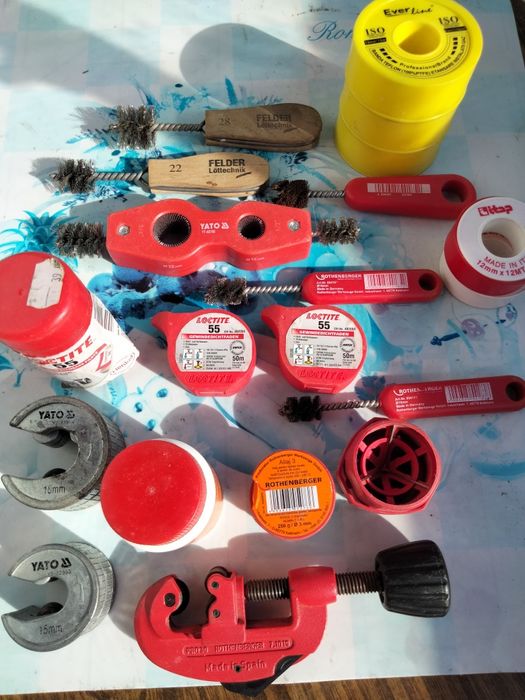 Tăietor Rothenberger, clupă, filiere și sculă de bercluit