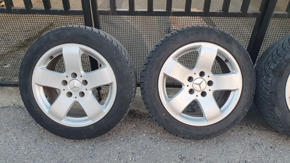 4бр Алуминиеви джанти със зимни гуми  за Мерцедес 16цола