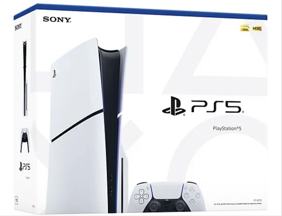 PlayStation 5 Slim, 2 ta original joystick, disksiz, holati yangi