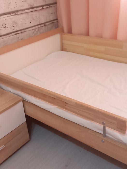 Детско дървено легло+матрак 70/160 см