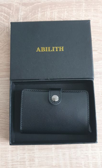 Portofel port card piele card holder cu protectie RFID