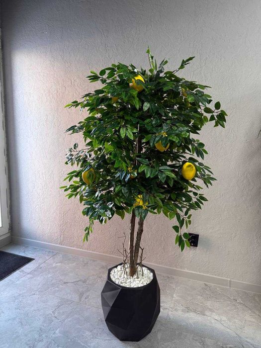 Искусственные лимоны и мандарины — сочные интерьерные деревья