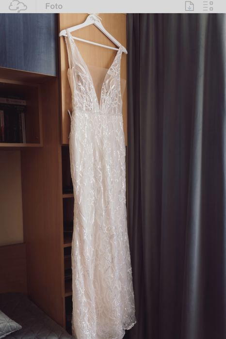 Rochie mireasa ,curatata ,este ca noua!