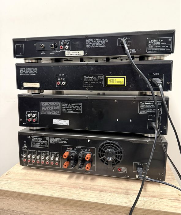 Ретро аудио система - сет TECHNICS - усилвател, сд плеър, дек и тунер