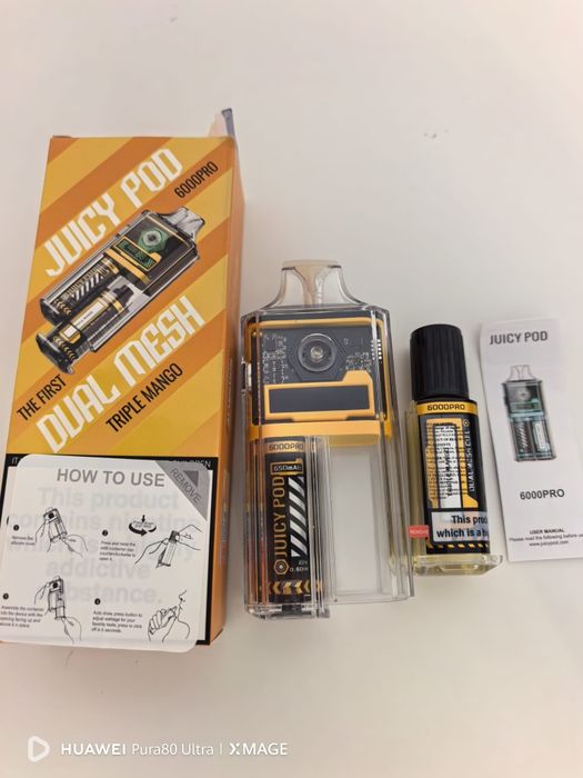 Pachet 2 Bucati Vape 6000 Puffs Fiecare  Reincarcabil Putere Reglabila