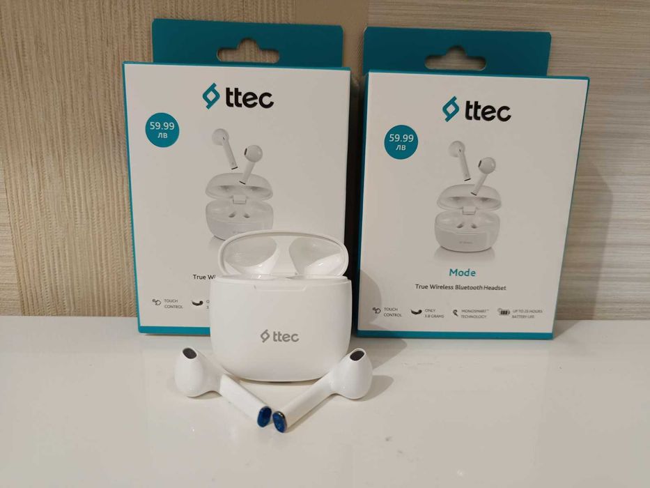 Слушалки ttec 2KM145B, Бели НОВИ