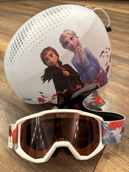Детска ски каска и маска ALPINA Леденото кралство