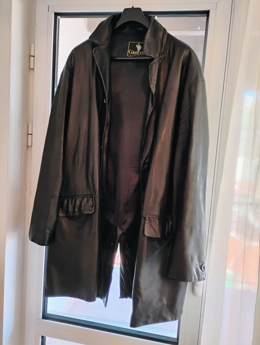 Мъжко кожено манто от естествена кожа