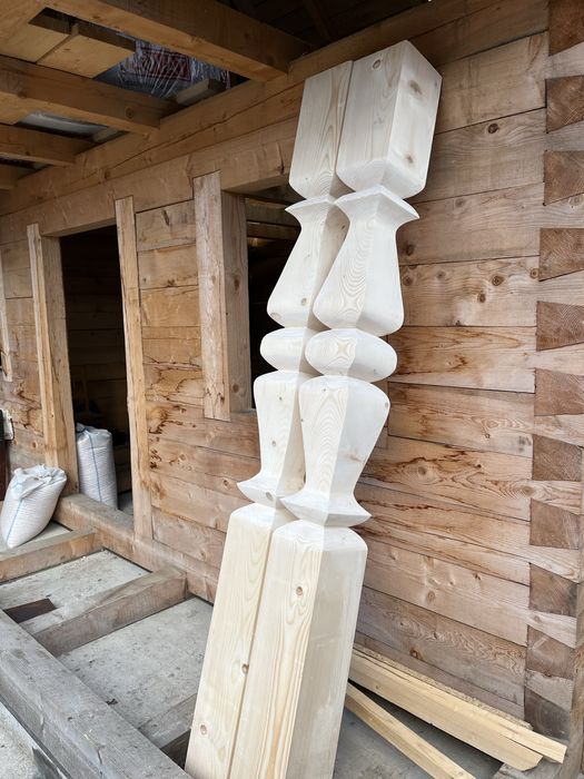 Stalpi cu model 4 fete terasa foisor